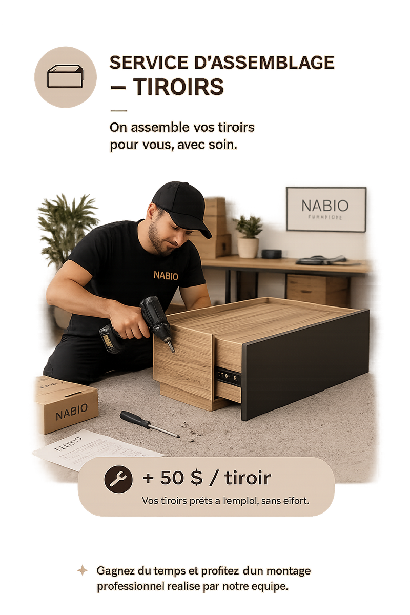 Service d'assemblage — Tiroirs