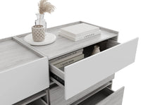 Tiroir de rangement large - Gris & Blanc
